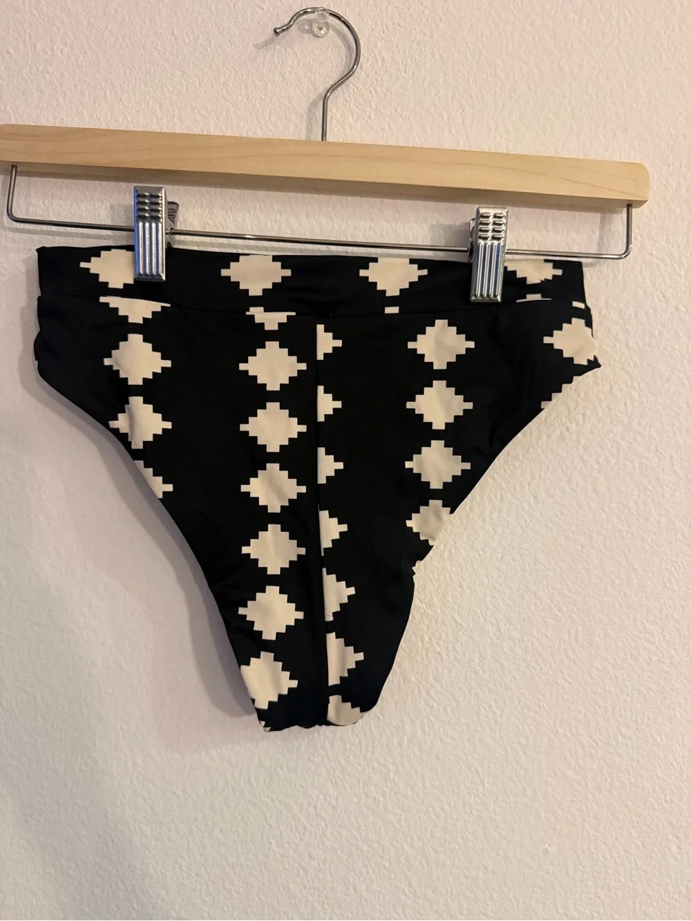Darlin’ Ace print Josie style black  & cream  Bikini Bottoms